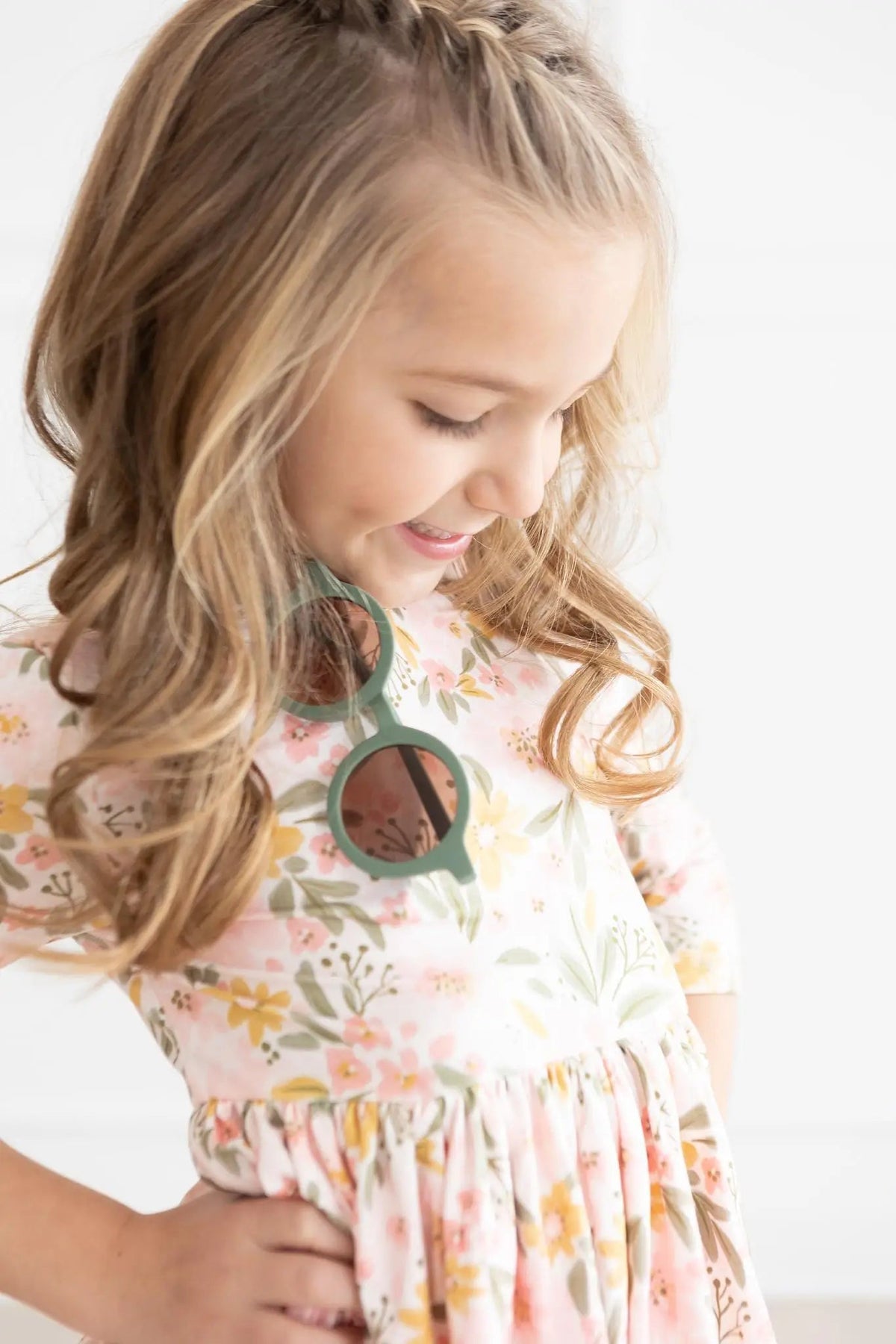 Mila & Rose ® Pretty Peachy 3/4 Sleeve Pocket Twirl Dress - 