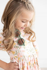 Mila & Rose ® Pretty Peachy 3/4 Sleeve Pocket Twirl Dress - 