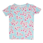 Sweet Bamboo Pretty Pink Floral Pajama Set with Soft Fabric for Summer Girls - 