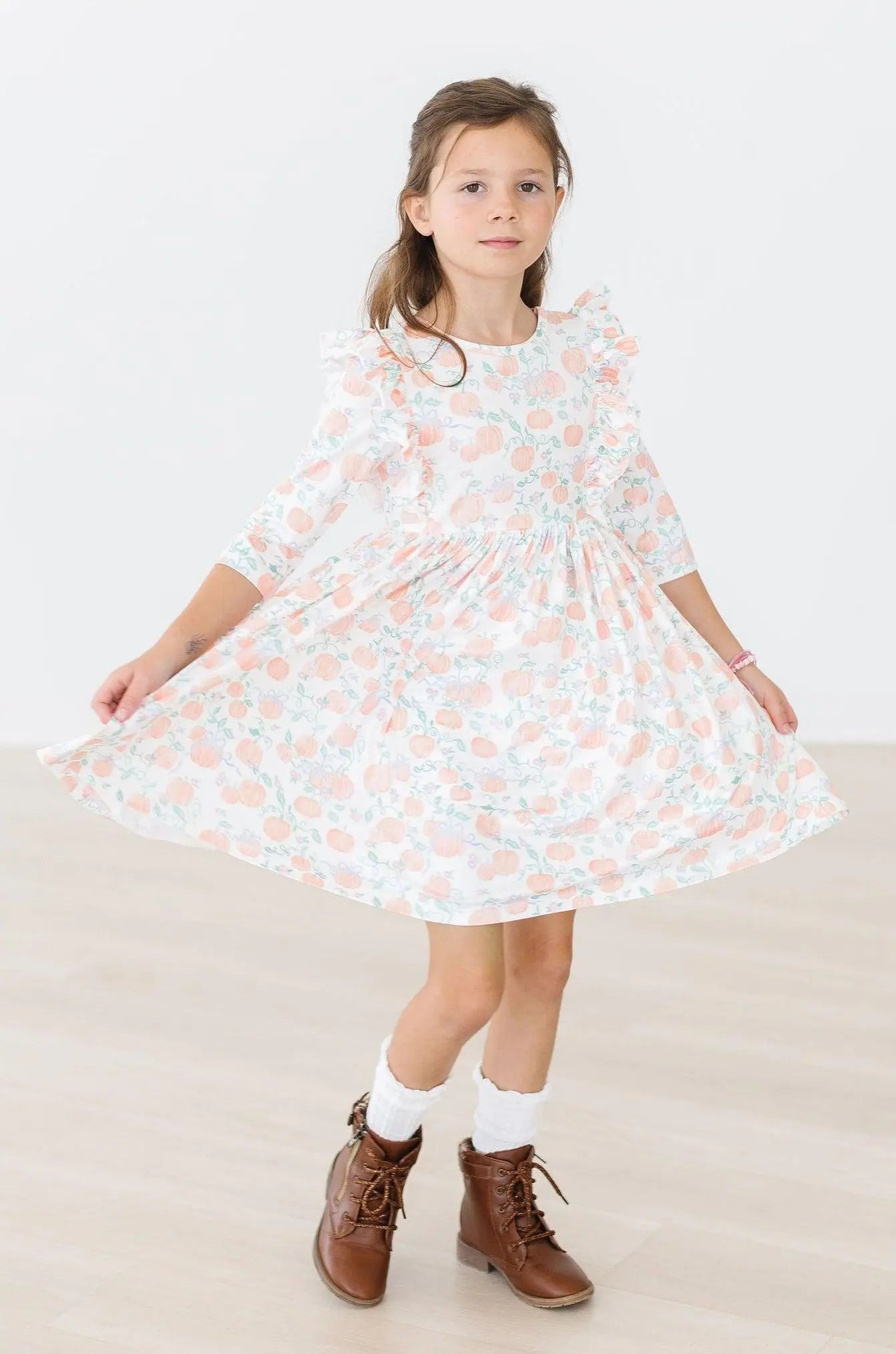 Mila & Rose ® Pretty Pumpkins Ruffle Twirl Dress - 
