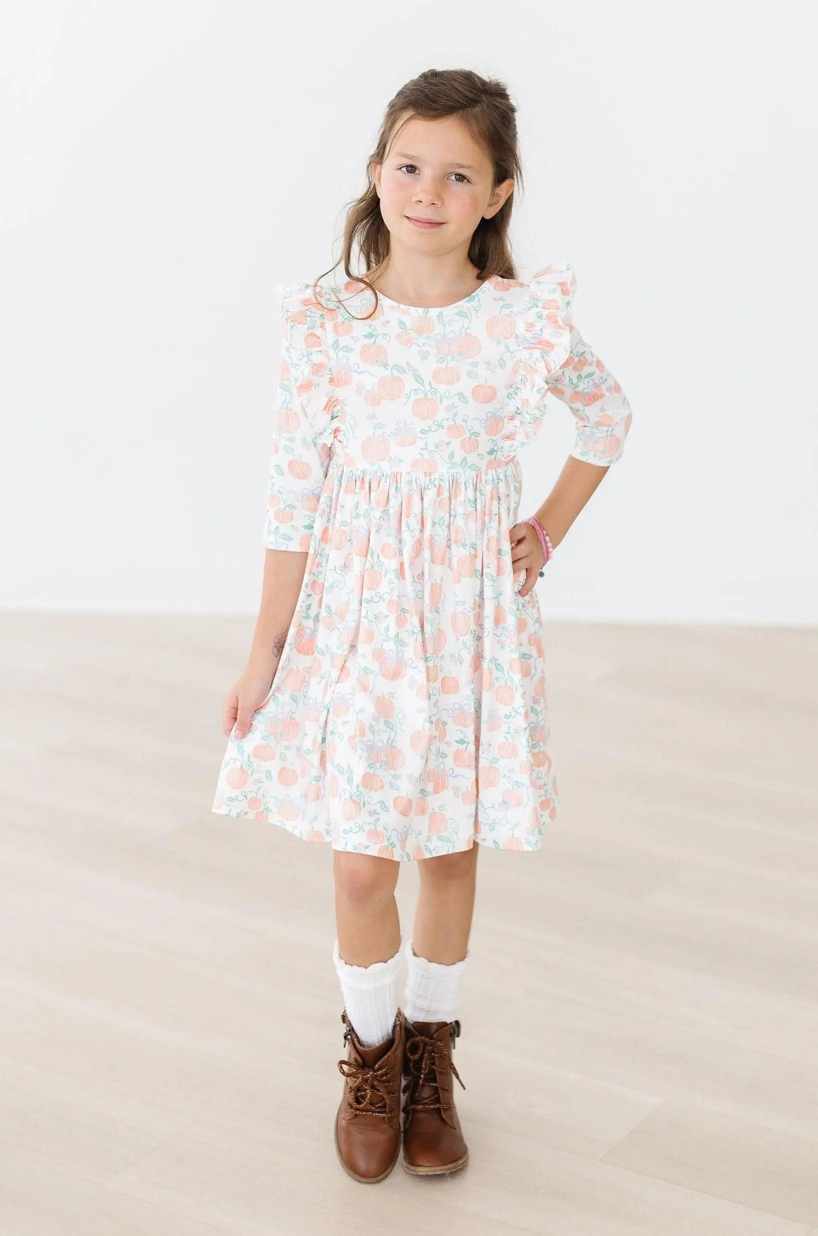 Mila & Rose ® Pretty Pumpkins Ruffle Twirl Dress - 