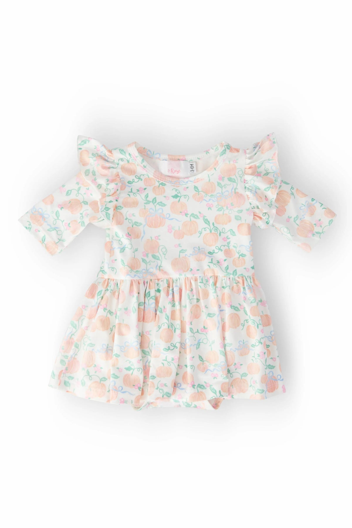 Mila & Rose ® Pretty Pumpkins Twirl Flutter Bodysuit - 