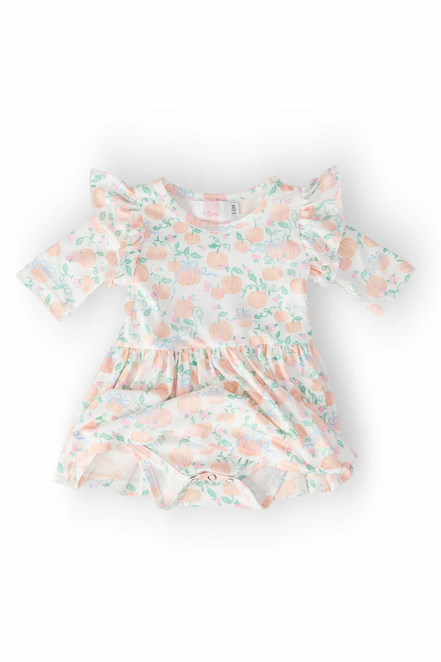 Mila & Rose ® Pretty Pumpkins Twirl Flutter Bodysuit - 