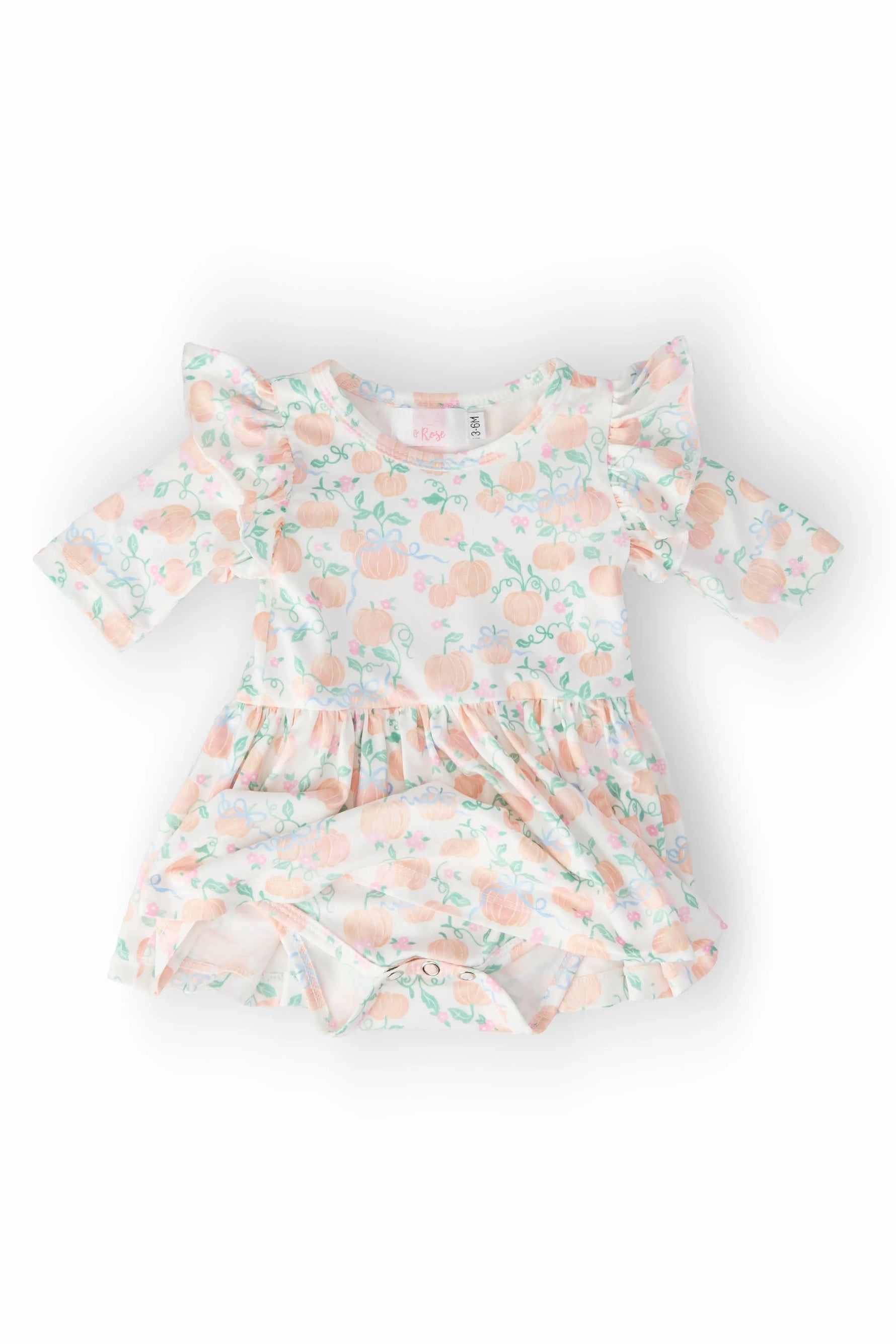 Mila & Rose ® Pretty Pumpkins Twirl Flutter Bodysuit - 