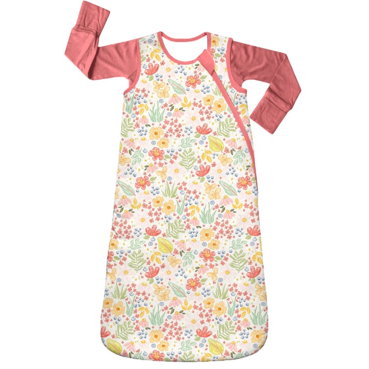 My First Flower Floral Sleep Sack | Soft Baby Wearable Blanket by Rayn’s Tiny Stitches