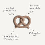 Mushie Pretzel Teether for Babies Made from Non - Toxic Food - Grade Silicone - Everetts Place Boutique - 