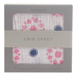 Newcastle Classics Primrose Indigo Cotton Muslin Crib Sheet Soft and Breathable for Infants - 