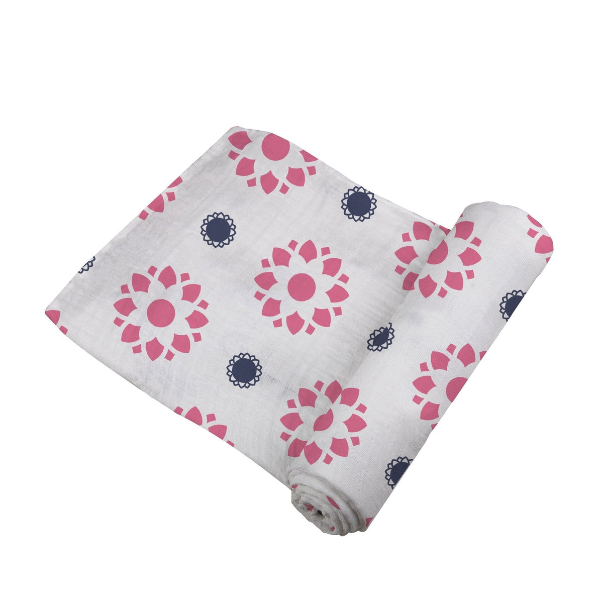 Newcastle Classics Primrose Indigo Cotton Muslin Swaddle