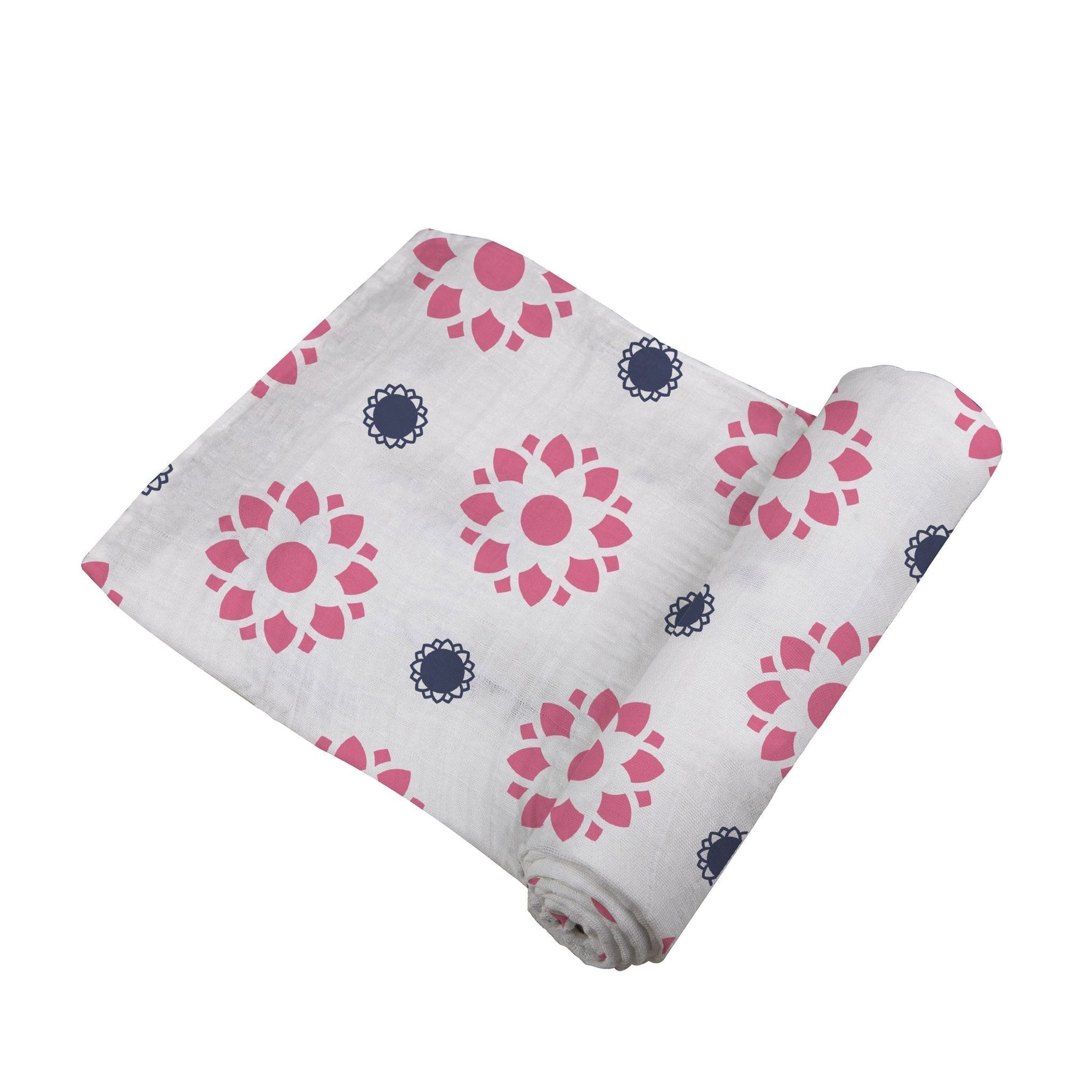 Newcastle Classics Primrose Indigo Cotton Muslin Swaddle
