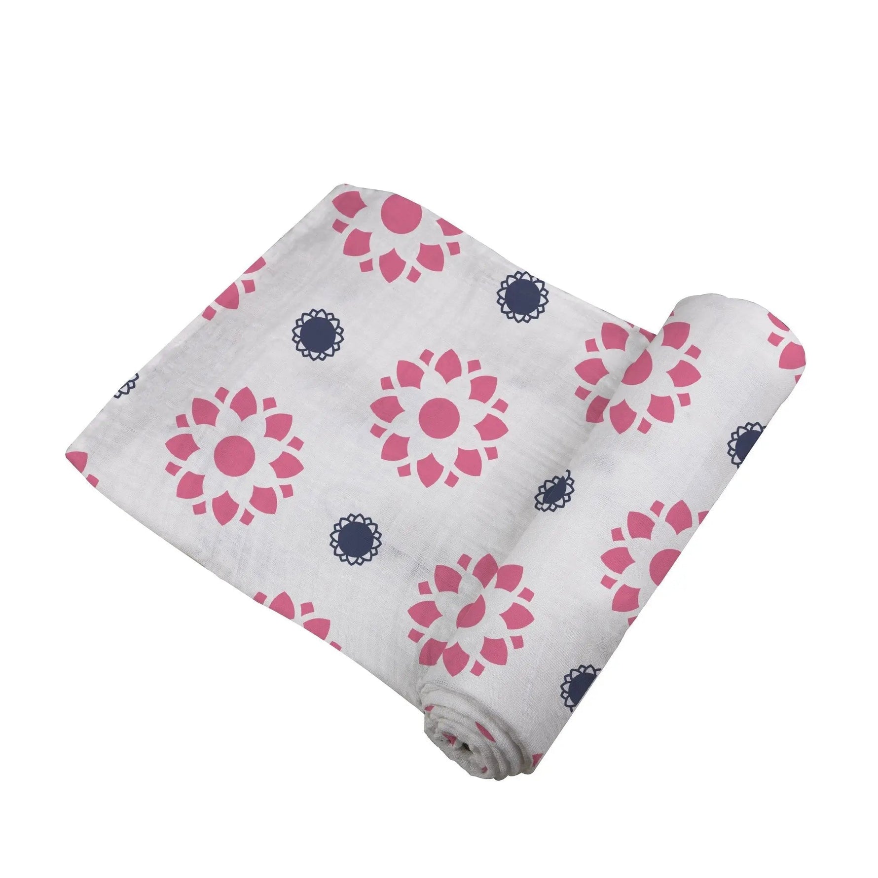 Newcastle Classics Primrose Indigo Cotton Muslin Swaddle - 