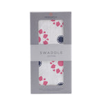 Primrose Indigo Cotton Muslin Swaddle - Pink, Scarf, Linens, Polka dot, Stole | Everetts Place