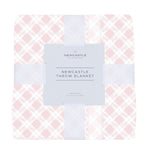 Newcastle Classics Primrose Pink Plaid Cotton Muslin Throw Blanket for Cozy Home Decor - Home & Garden > Linens & Bedding > Bedding > Blankets Cotton Throw Blanket