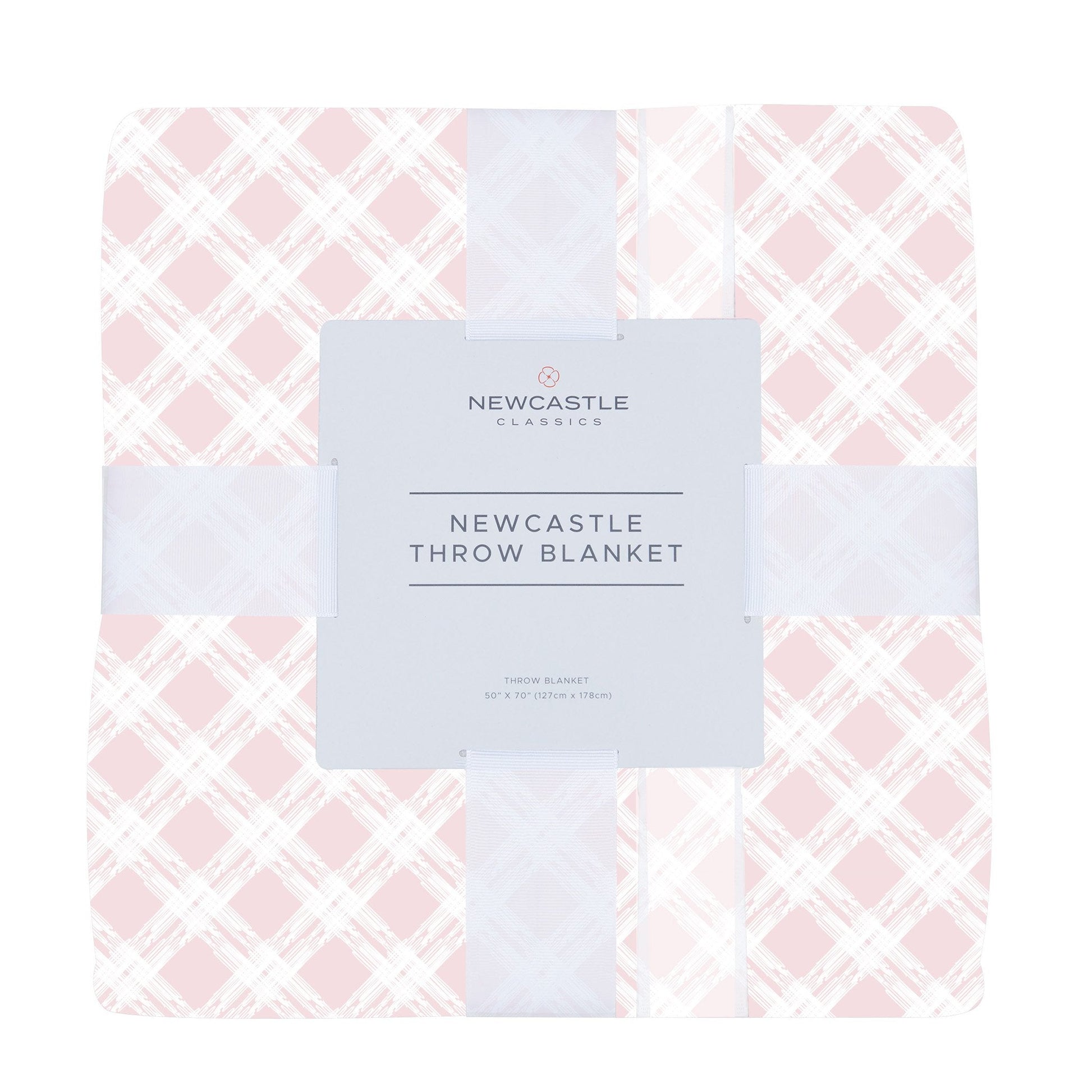 Primrose Pink Plaid Cotton Muslin Throw Blanket 50 X 70 Inches Newcastle Classics