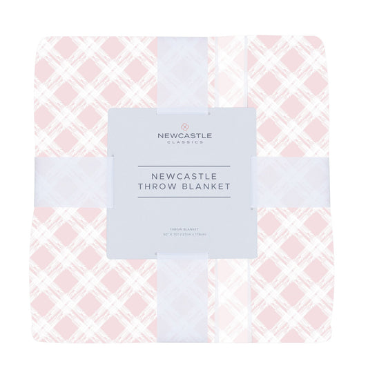 Primrose Pink Plaid Cotton Muslin Throw Blanket 50 X 70 Inches Newcastle Classics