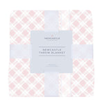 Newcastle Classics Primrose Pink Plaid Cotton Muslin Throw BlanketEveretts Place