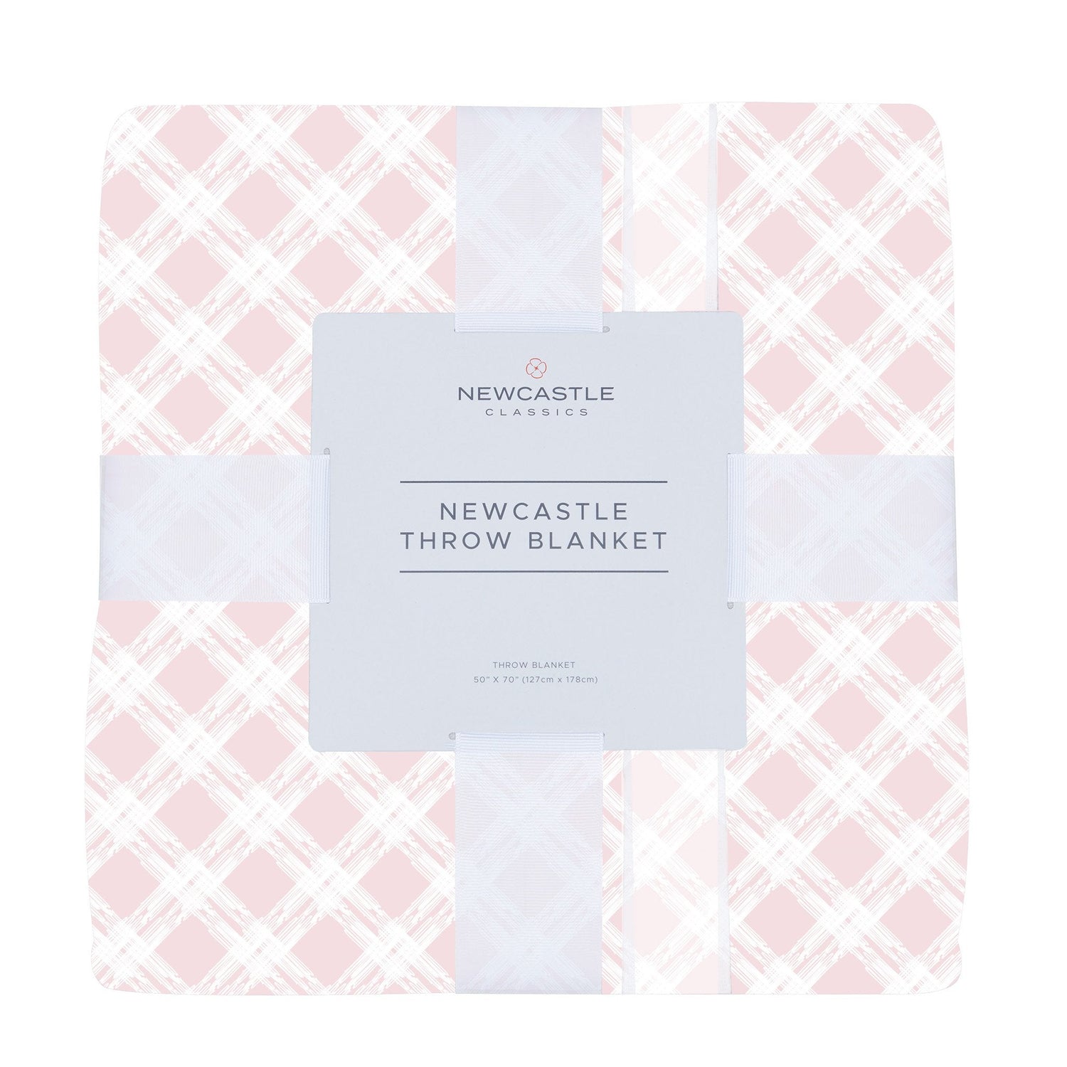 Newcastle Classics Primrose Pink Plaid Cotton Muslin Throw BlanketEveretts Place