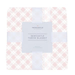 Newcastle Classics Primrose Pink Plaid Cotton Muslin Throw Blanket - 