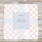 Newcastle Classics Primrose Pink Plaid Cotton Muslin Throw BlanketEveretts Place