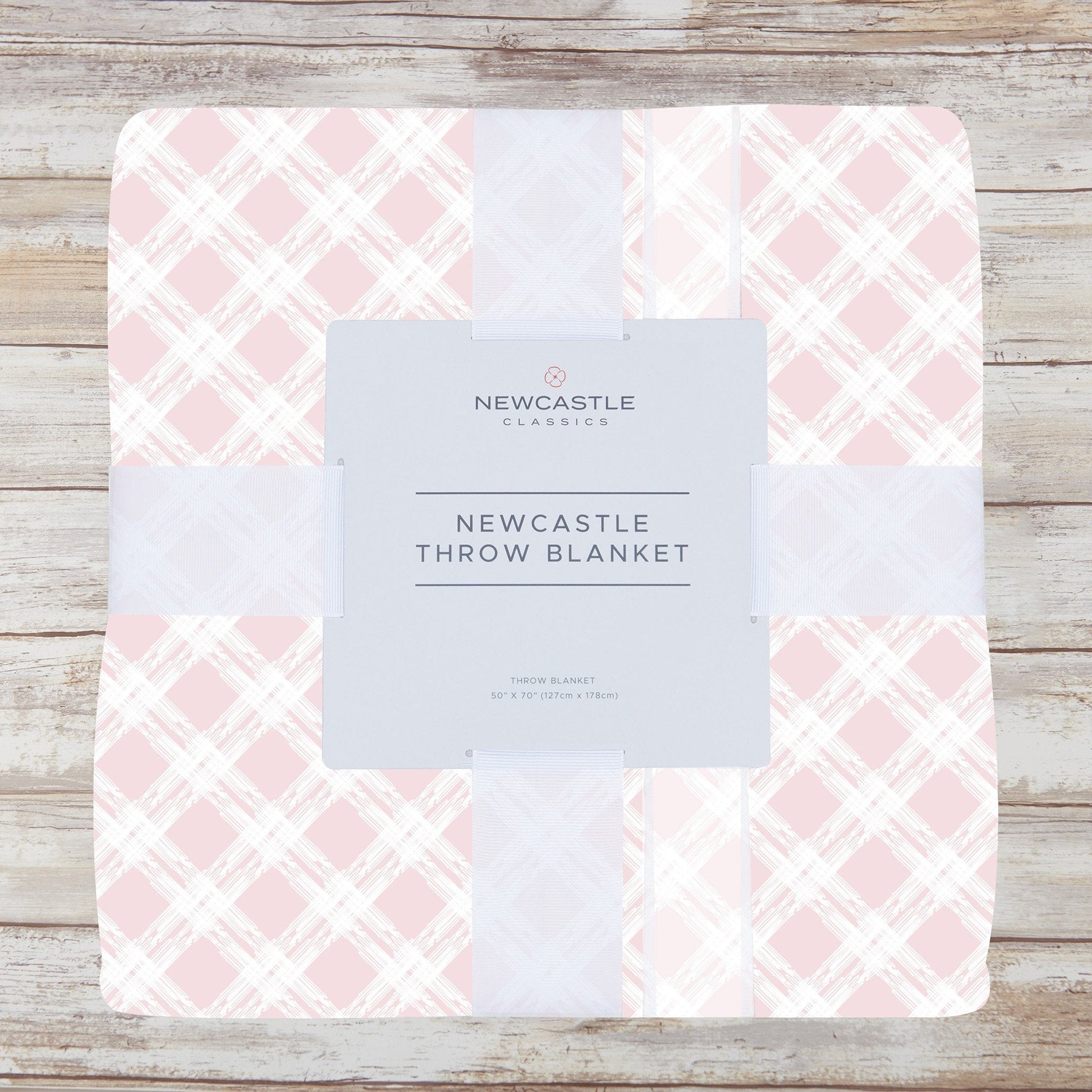 Newcastle Classics Primrose Pink Plaid Cotton Muslin Throw BlanketEveretts Place