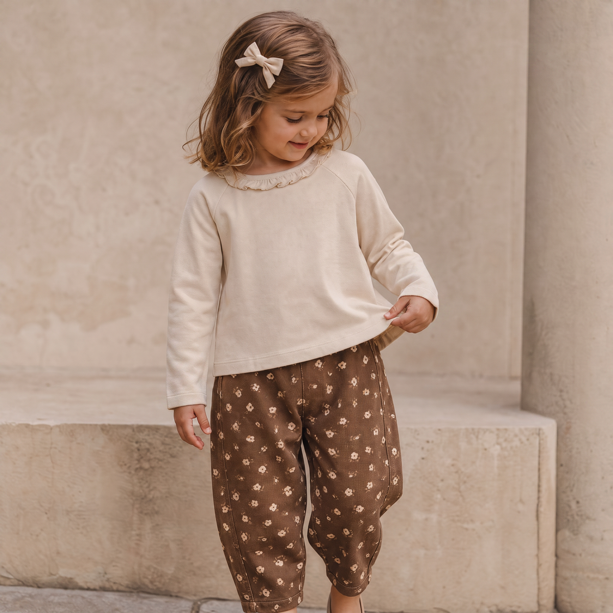 Organic Twill Barrel Pants - Primrose by Makemake Organics