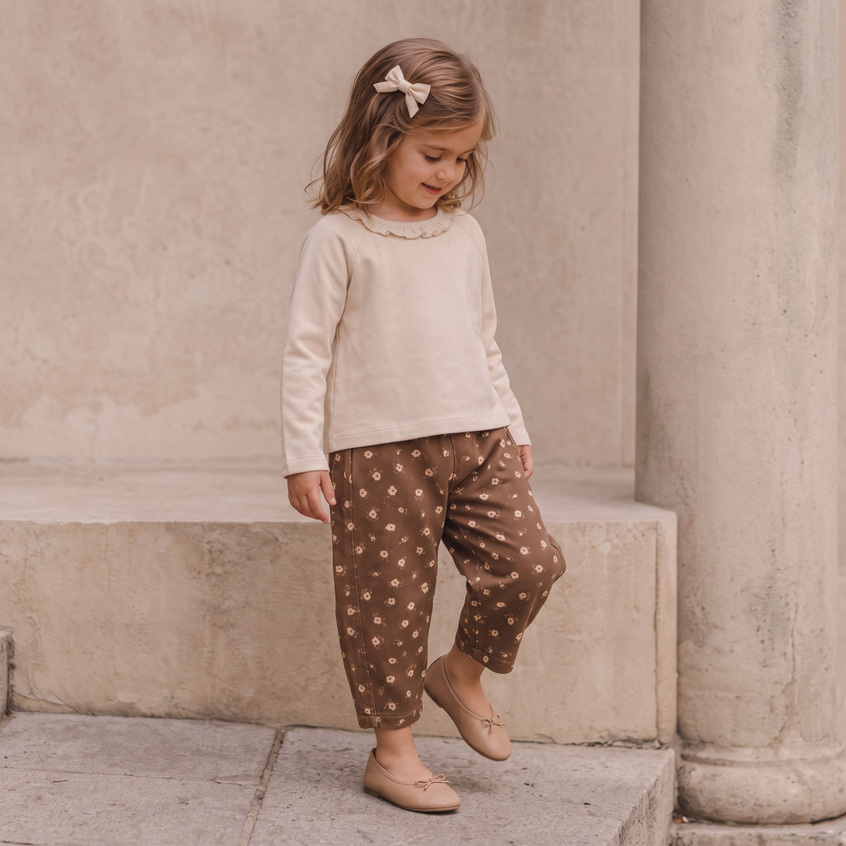 Organic Twill Barrel Pants - Primrose by Makemake Organics