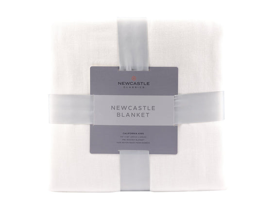 Pristine White Oversized King Luxury Bamboo Muslin Bed Blanket Newcastle Classics