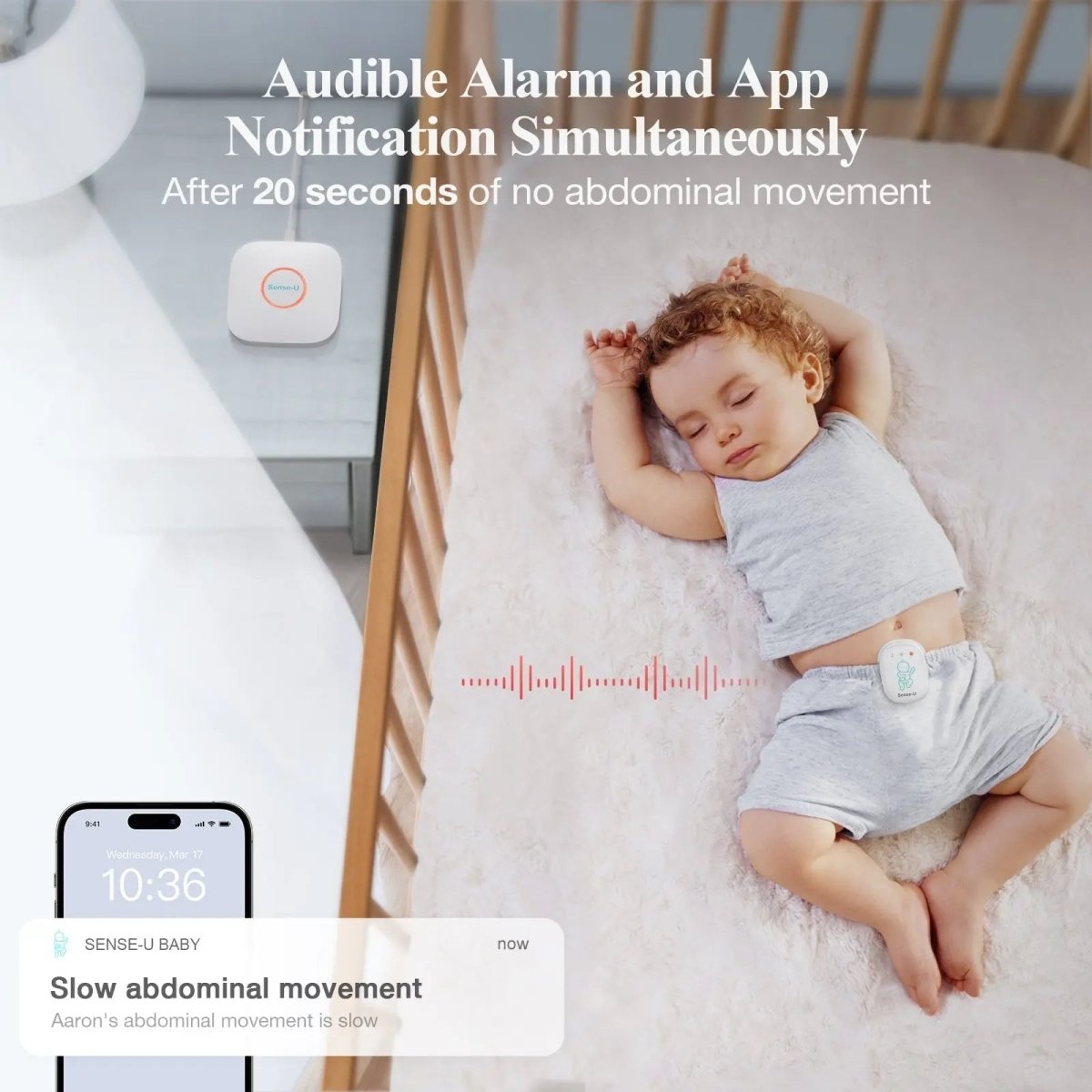Sense - U Pro Baby Monitor with Long Range and High Clarity for Peace of Mind - 