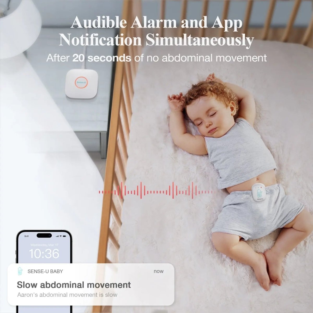 Sense - U Pro Baby Monitor with Long Range and High Clarity for Peace of Mind - 