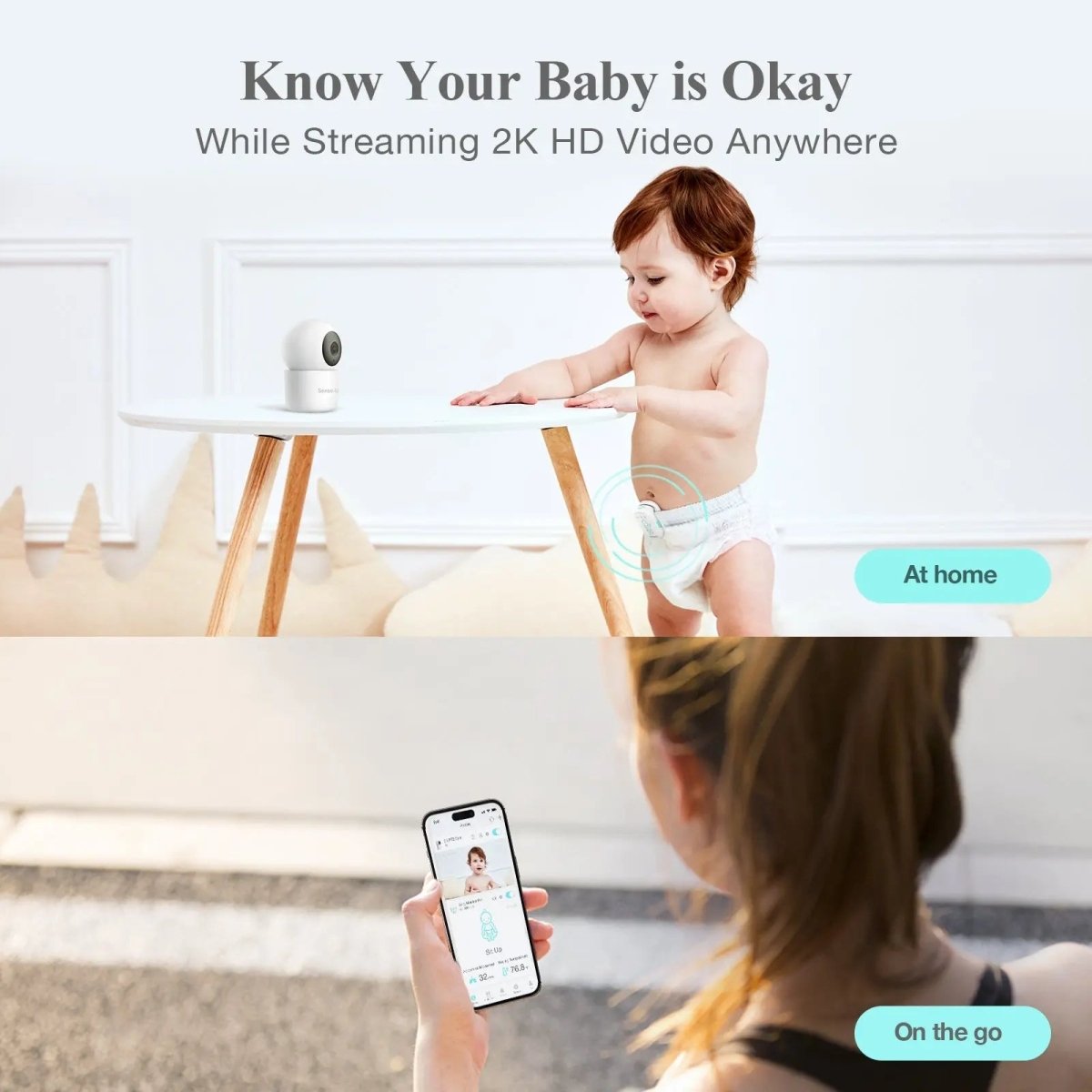 Sense - U Pro Baby Monitor with Long Range and High Clarity for Peace of Mind - 