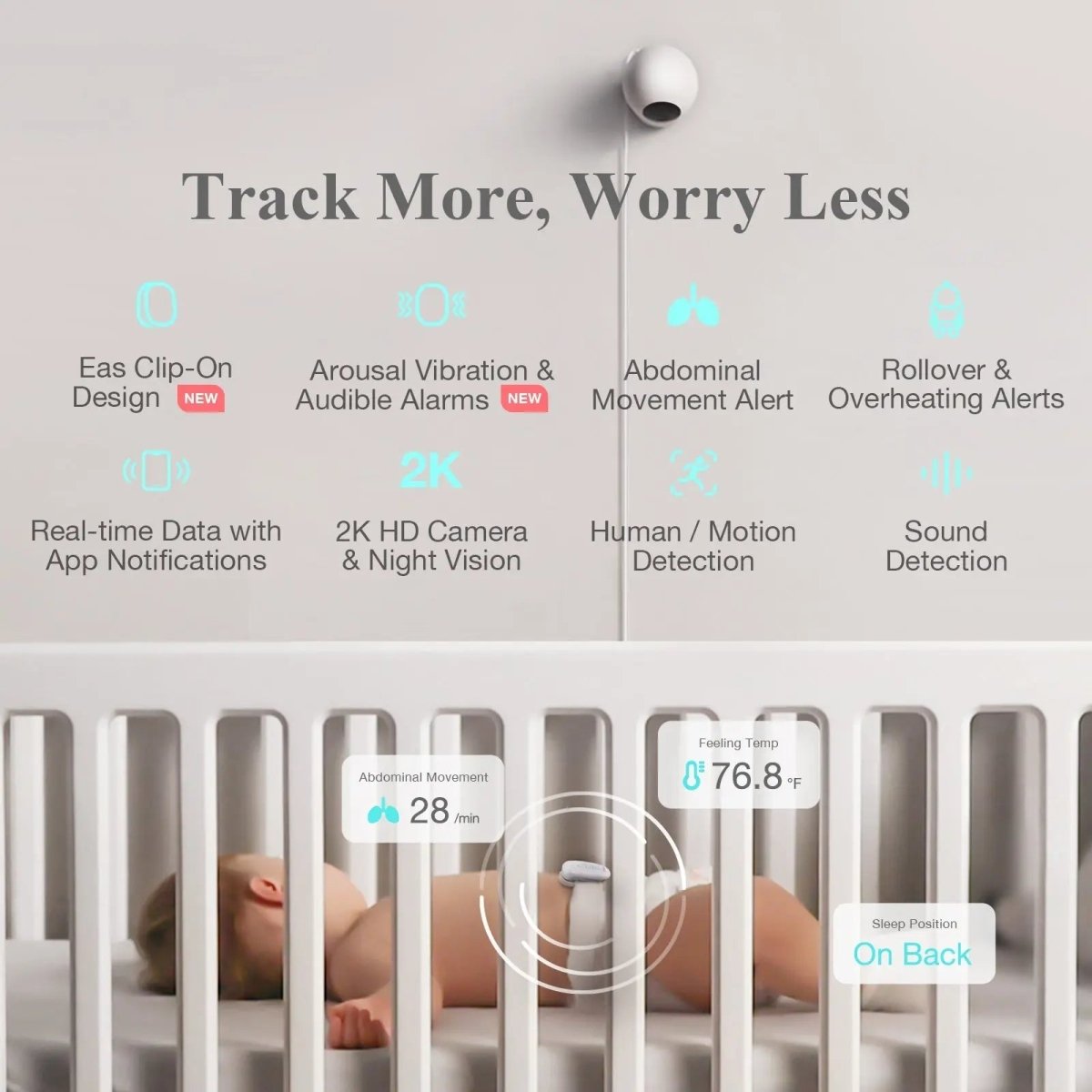 Sense - U Pro Baby Monitor with Real Time Technology for Peace of Mind Parents - 