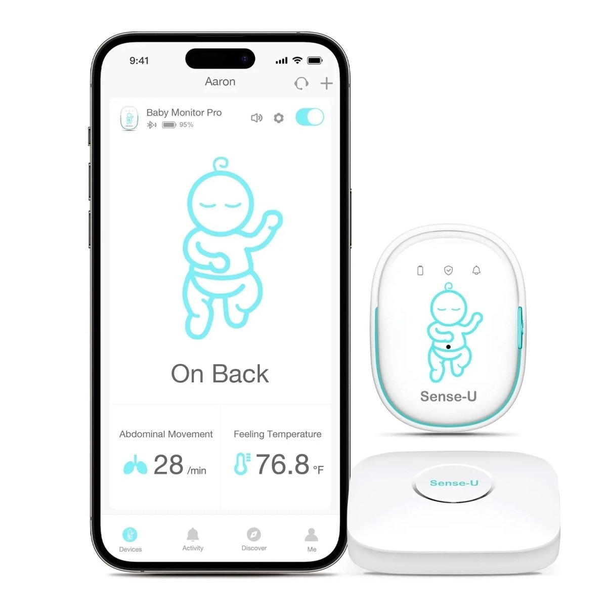Sense - U Pro Baby Monitor with Real Time Technology for Peace of Mind Parents - 