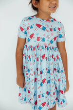Mila & Rose ® Proudly Patriotic S/S Pocket Twirl Dress - 