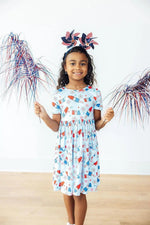 Mila & Rose ® Proudly Patriotic S/S Pocket Twirl Dress - 