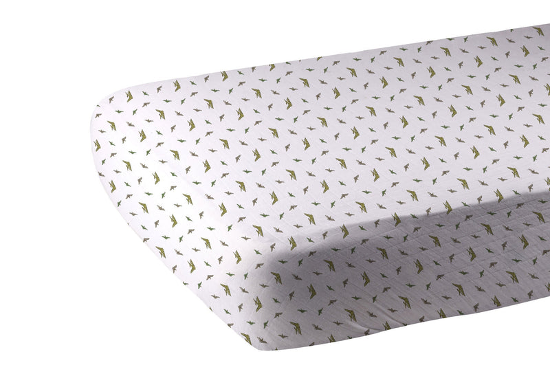 Pteranodon Cotton Muslin Crib Sheet Breathable Soft Snug Fit 28x52 Inches Newcastle Classics