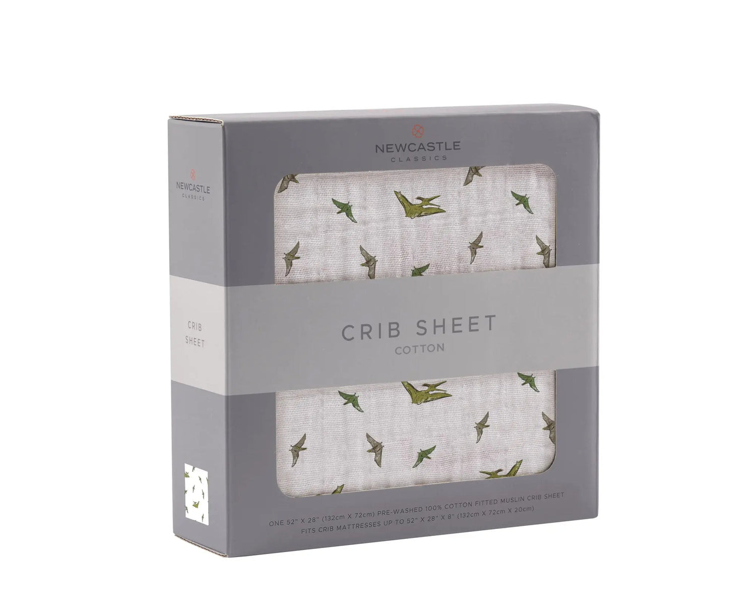 Newcastle Classics Pteranodon Cotton Muslin Crib Sheet - 