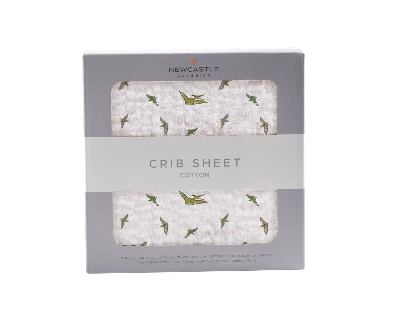 Newcastle Classics Pteranodon Cotton Muslin Crib Sheet - 