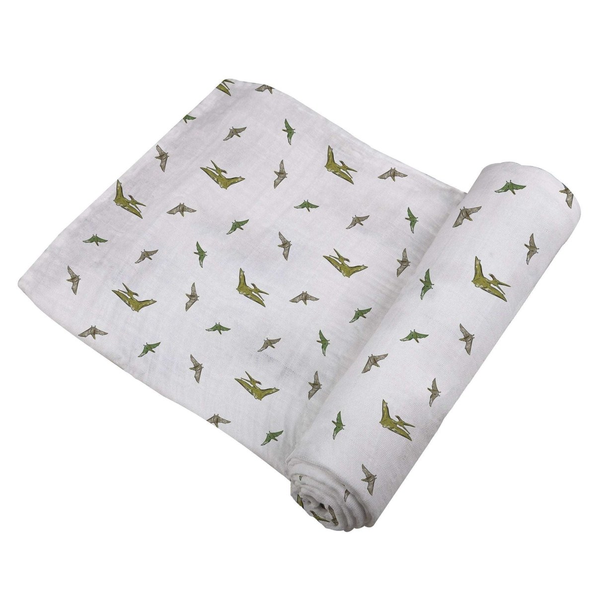 Newcastle Classics Pteranodon Cotton Muslin Swaddle Blanket Soft Breathable Fabric for Babies - 