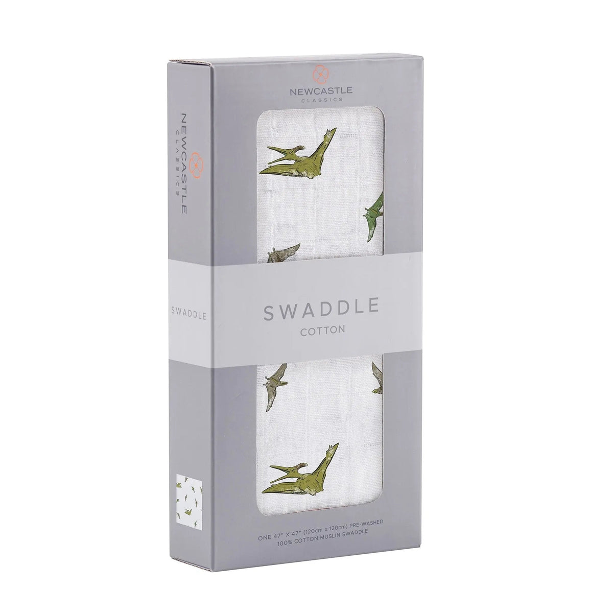Newcastle Classics Pteranodon Cotton Muslin Swaddle - 