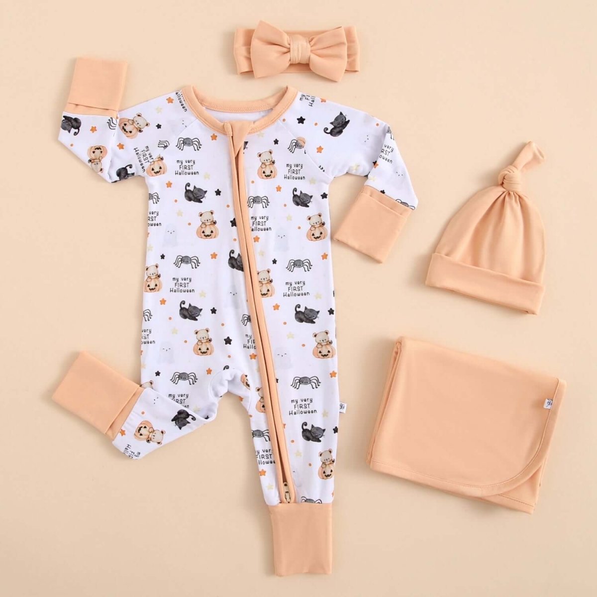 Luxie Charm Pumpkin Baby Beanie Hat - Everetts Place Boutique - 