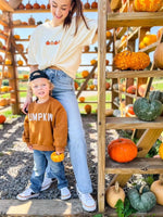 Little Joy Co. Pumpkin Graphic Crewneck Sweatshirt For Kids Cotton Fleece - Everetts Place Boutique - 
