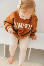 Little Joy Co. Pumpkin Graphic Crewneck Sweatshirt For Kids Cotton Fleece - Everetts Place Boutique - 