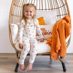 Pumpkin Posie Bamboo Pajamas: Fall Baby & Toddler PJs - Head, Smile, Child, Facial expression, Baby & Toddler Clothing | Everetts Place