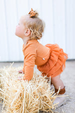 DREAM BIG LITTLE CO PUMPKIN RIB DREAM TUTU BODYSUIT DRESSEveretts Place