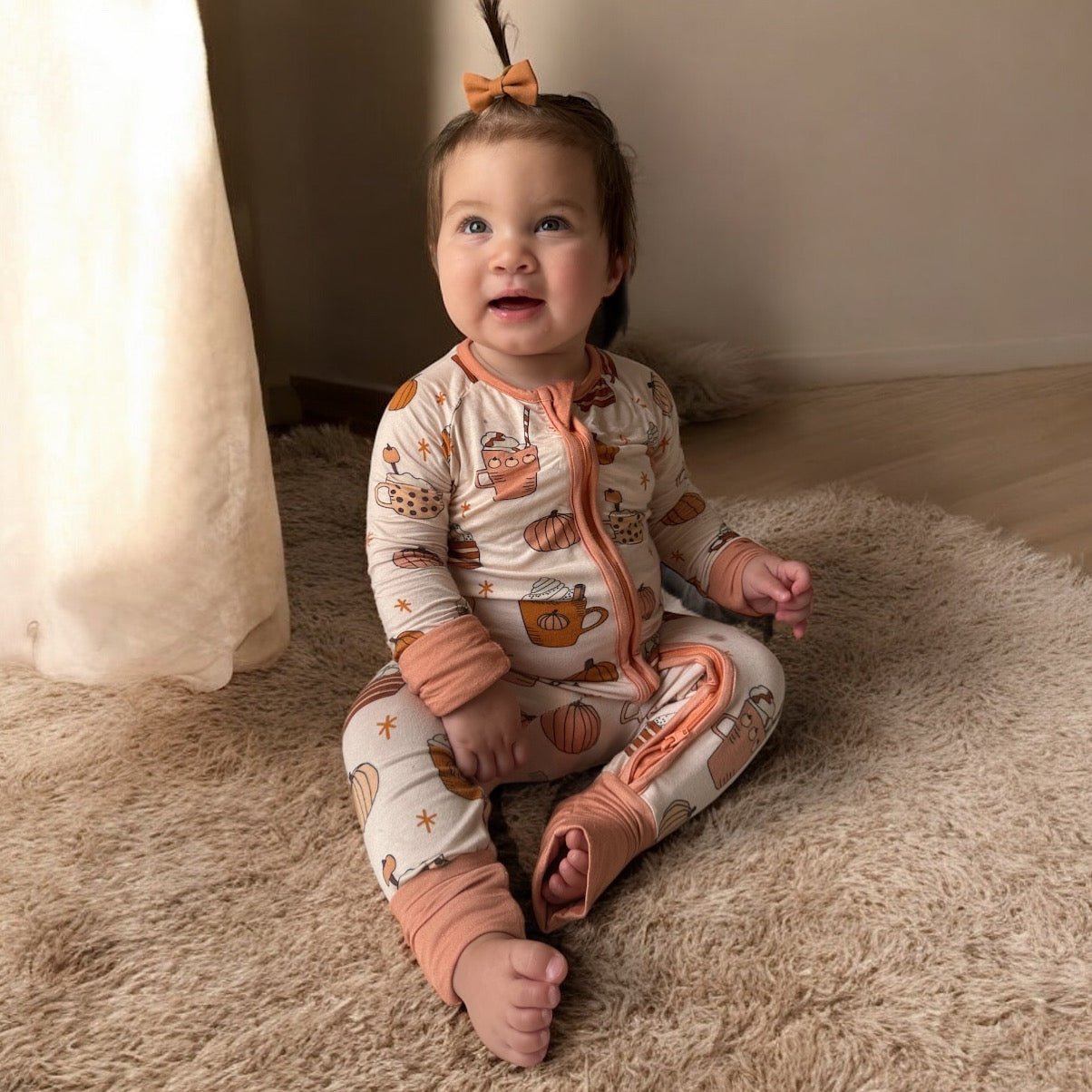 Dreamlet Pumpkin Spice (Convertible Zip Footies) - 