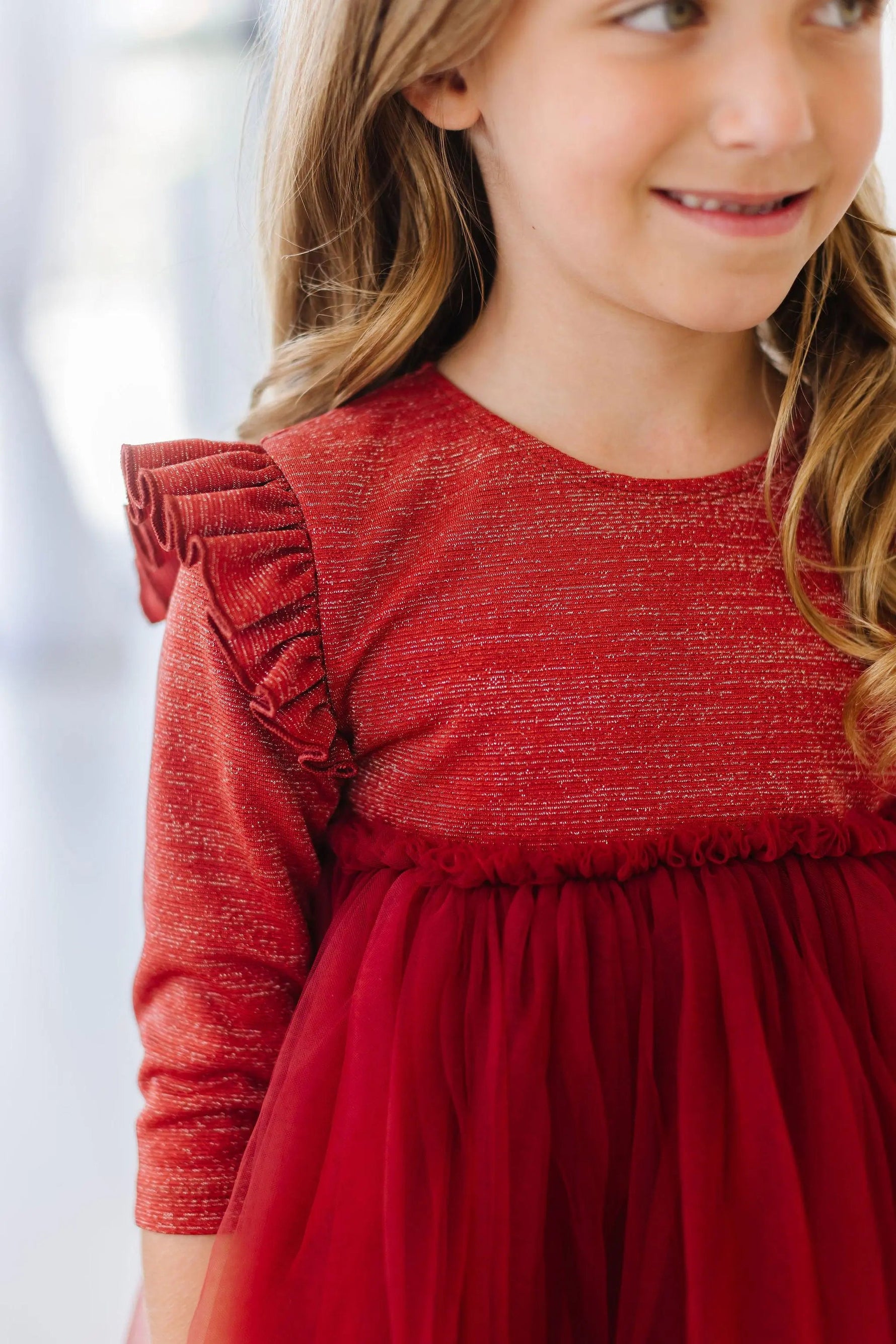 Mila & Rose ® Pumpkin Spice Shimmer 3/4 Sleeve Tutu Dress - 