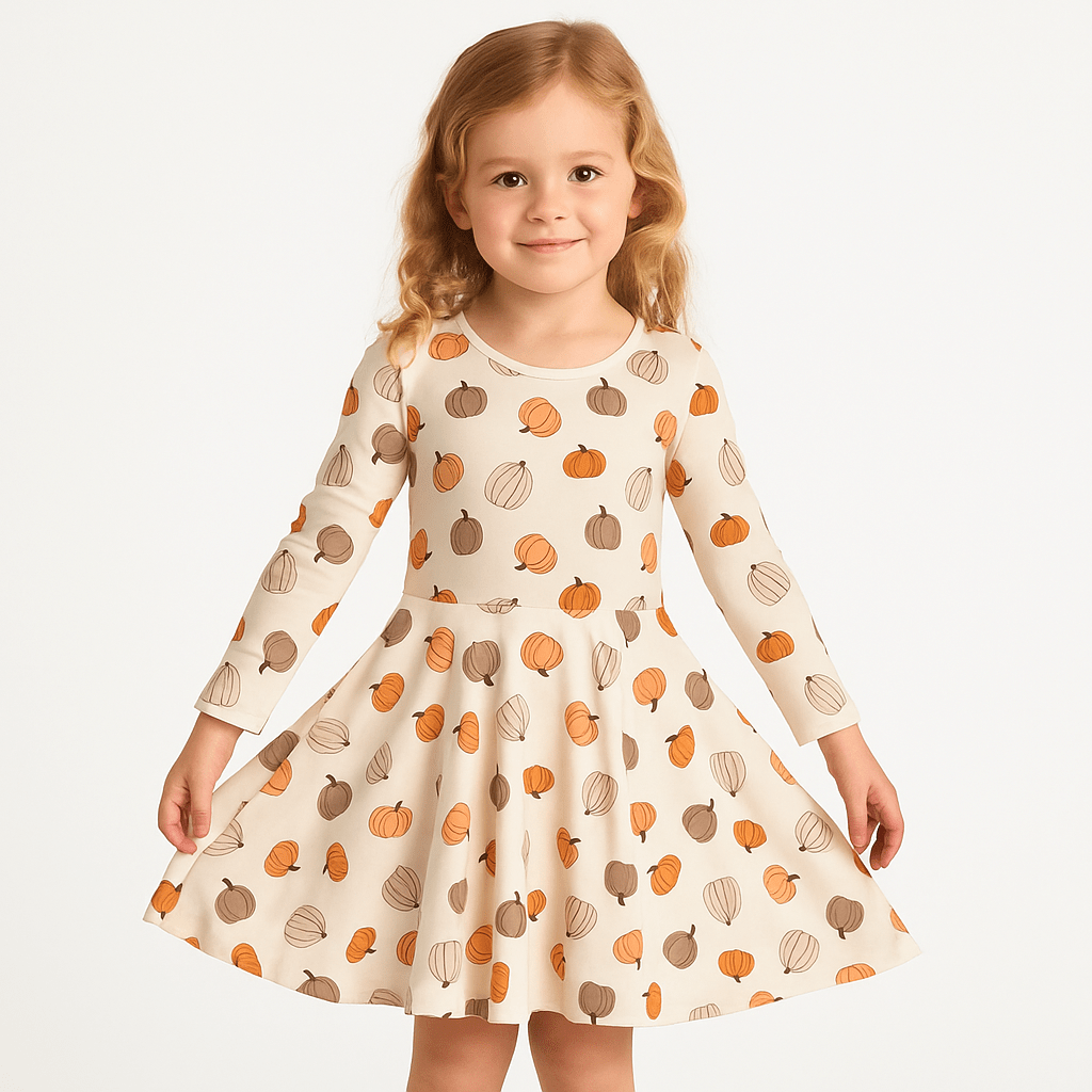 Dreamlet Pumpkins Beige (Bodysuit Dress) - 