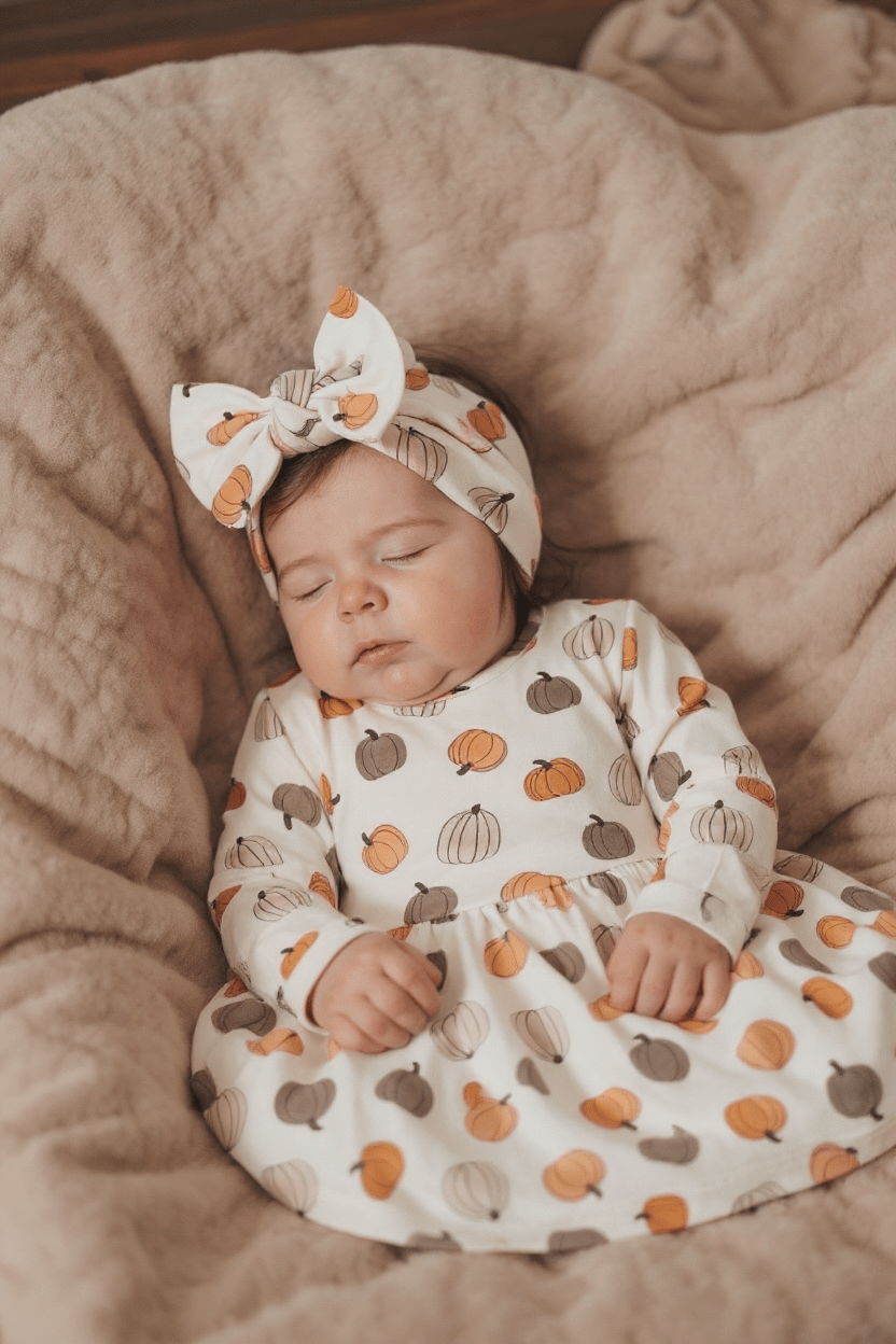 Dreamlet Pumpkins Beige (Bodysuit Dress) - 