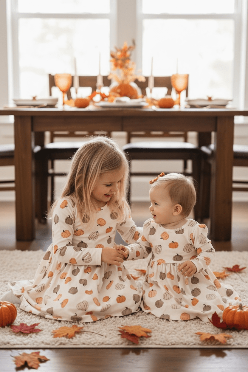 Dreamlet Pumpkins Beige (Twirl Dress) - 