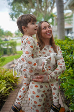 Dreamlet Pumpkins Beige (Women's Long Sleeve PJ) - 