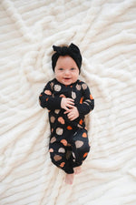 Dreamlet Pumpkins Black Convertible Zip Footies For Baby Dreamlet - Everetts Place Boutique - 